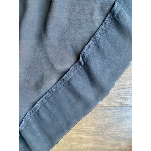 JB by Julie Brown Silk and Sequin Black One Shoulder Cape Dress Size 0 - Picture 9 of 15